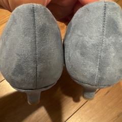 パンプス　スエード　ブルー　37の画像