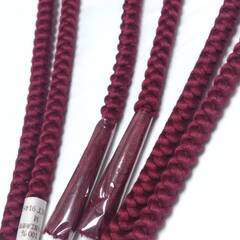 帯締め　丸組　ワインレッド　新品　未使用　普段着　色無地　紬　小紋　着付け　練習　の画像