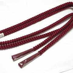 帯締め　丸組　ワインレッド　新品　未使用　普段着　色無地　紬　小...