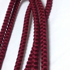 帯締め　丸組　ワインレッド　新品　未使用　普段着　色無地　紬　小紋　着付け　練習　の画像