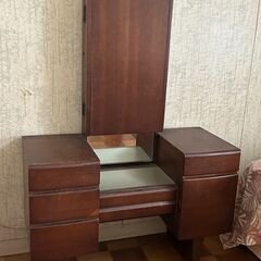 三面鏡　ドレッサー　スツール付き