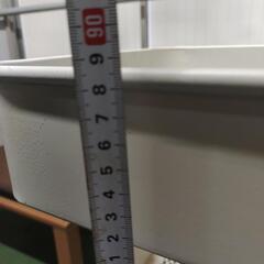 ホワイト 3段 ランドリーバスケット　広島引取限定の画像