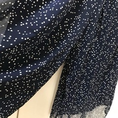 ネイビー  フレアスカートパンツの画像