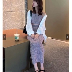 グレイル　ツイードビスチェ×タイトスカートセットアップ　ピンク　...