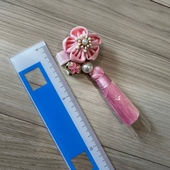 ちりめん つまみ細工 髪飾り 七五三などにの画像