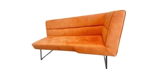 オレンジ色　ダイニングソファ