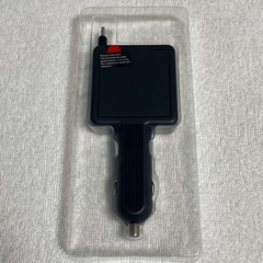 30W 車の充電器 シガーチャージャー/Type-C/リール/80cm/ブラックの画像