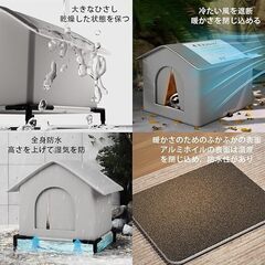 外猫ハウス 屋外 ペットハウス 耐候性の野良猫シェルター 夏保冷の画像