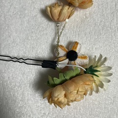 髪飾り ヘアアクセサリー 花飾り 和装 成人式 結婚式 七五三 造花の画像
