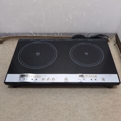 🍎クッキングヒーター2口 IH調理器 PPIT-2IH-BK 