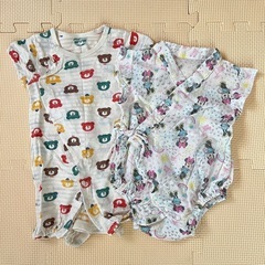50〜60 新生児 半袖ロンパース 夏服 甚平の画像
