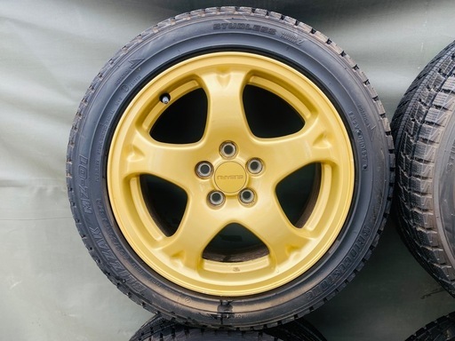 スバル純正 16インチ★BRIDGESTONE BLIZZAK MZ-01★ゴールド再塗装★センターキャップ付