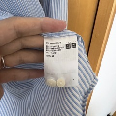 ユニクロ　エクストラファインコットンブロードストライプシャツの画像