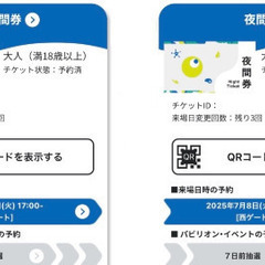 大阪･関西万博チケット夜間券 大人2枚