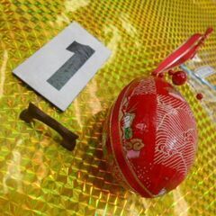 a@1.690円　沖縄三線専用　縞黒檀ウマと縁起物塩入アクセサリーの画像