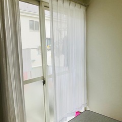 内カーテン　白　2枚　薄め　