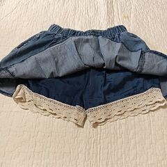 120cm 女の子スカート3点セットの画像