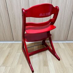 【美品】大和屋 すくすくチェアプラス レッド 子どもから大人までの画像