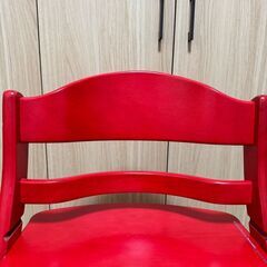 【美品】大和屋 すくすくチェアプラス レッド 子どもから大人までの画像