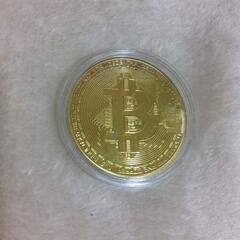 ゴールドカラービットコインレプリカメダル