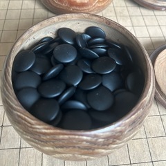 木製囲碁セット（碁石・碁盤付き）の画像