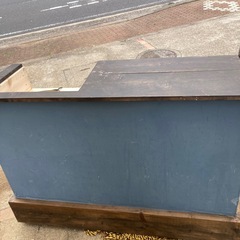 木製のレジ台　カウンター　店舗什器　現状品の画像