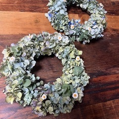 オリジナル紫陽花リースの画像