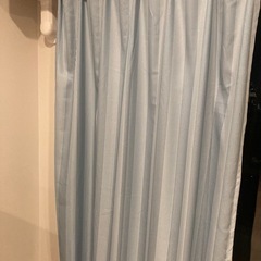 青系 ドレーブ&レース カーテンの画像