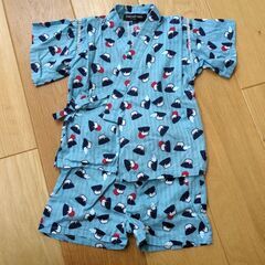 富士山柄 甚平 サイズ90 綿100%