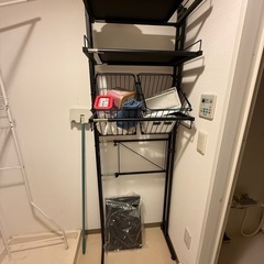洗濯機置き場用突っ張り棚