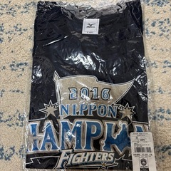 ⭐️新品⭐️日ハム2016日本一記念Tシャツ青ロゴ(L)