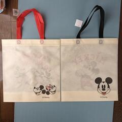 【新品•未使用】ディズニー不織布トートバッグ2枚の画像