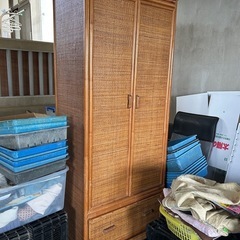 籐家具風　タンス　クローゼット