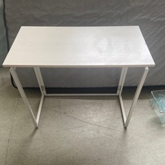 M2505-478  木製机 ホワイト キズ汚れあり