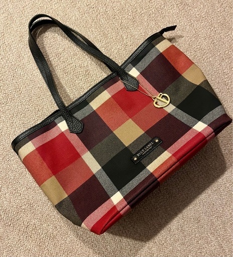 【6月中】【新品・未使用】BLUELABEL CRESTBRIDGE トート/赤チェック