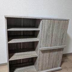 【美品】LOWYA　本棚 ディスプレイラック　北欧 大容量 木目...