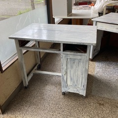 【引取限定】ヴィンテージデスク　白　店舗什器　インテリア　太田市...