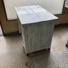 値下げ再開【引取限定】ヴィンテージデスク　白　店舗什器　インテリア　太田市藪塚町　】の画像