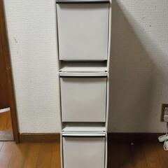 ゴミ箱 3段 ホワイトの画像