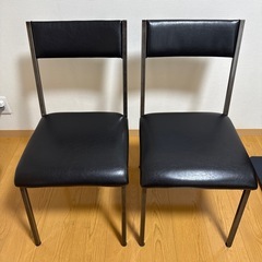 【美品】モノトーン　ダイニングチェア　2脚