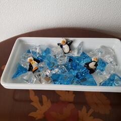 ガラスとペンギン🐧飾り物