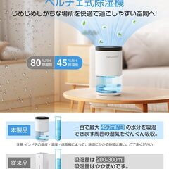 除湿機 除湿器 小型 じょしつき 【2025年モデル・狭所向け スピード乾燥 】ペルチェ式 強力除湿 1000ml コンパクト 満水時自動停止 7色ライト付き 静音 省エネ 湿気取り 梅雨対策 結露防止 カビ防止 衣類乾燥 部屋干し 下駄箱 クロの画像