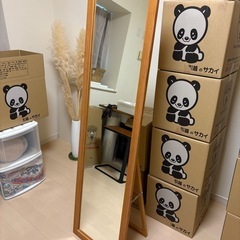 無印良品　パイン材ミラー