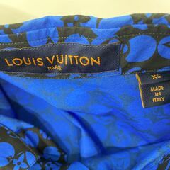 Louis Vuitton パーフォレーテッドモノグラムパターン 長袖シャツ サイズXS ブルー ブラック RM192M ORS HHS20Wの画像