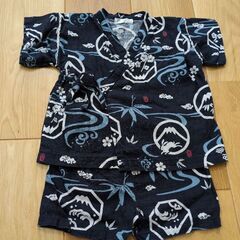 富士山柄 甚平 サイズ90cm　綿100%