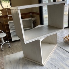 値下げ再開【引取限定】店舗什器　2個セット白い陳列箱　DIY　の画像