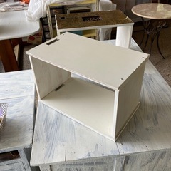 値下げ再開【引取限定】店舗什器　2個セット白い陳列箱　DIY　の画像