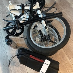 【美品・鍵&ケース付】 折りたたみ自転車 ホワイト 町田市引き取り限定の画像
