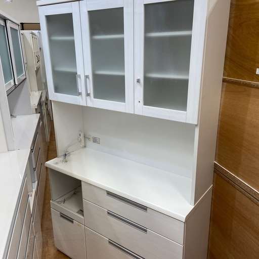 レンジボード　3枚扉　ホワイト