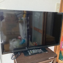 テレビ、リモコン付き